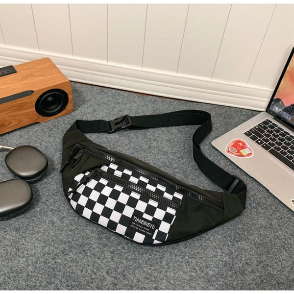 Trendy Checkered Crossbody Bag For Men And Women Women's Bags & Handbags