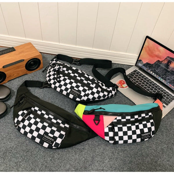 Trendy Checkered Crossbody Bag For Men And Women Women's Bags & Handbags