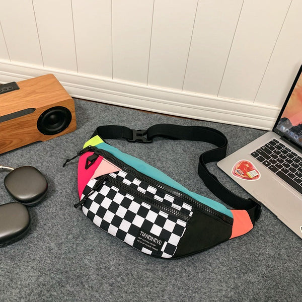 Trendy Checkered Crossbody Bag Women's Bags & Handbags