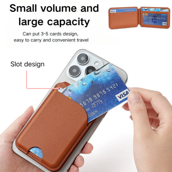 Light Grey Magsafe Magnetic Wallet With Stand Pu Leather Card Holder For Iphone Cases Covers & Skins