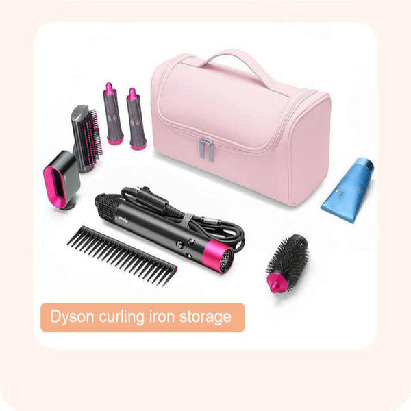 Elosung Pink Pu Storage Bag For Hair Curlers Dryers And Styling Tools(Hair Etc. Are Shooting Props Not Included The Product) Storage Bags