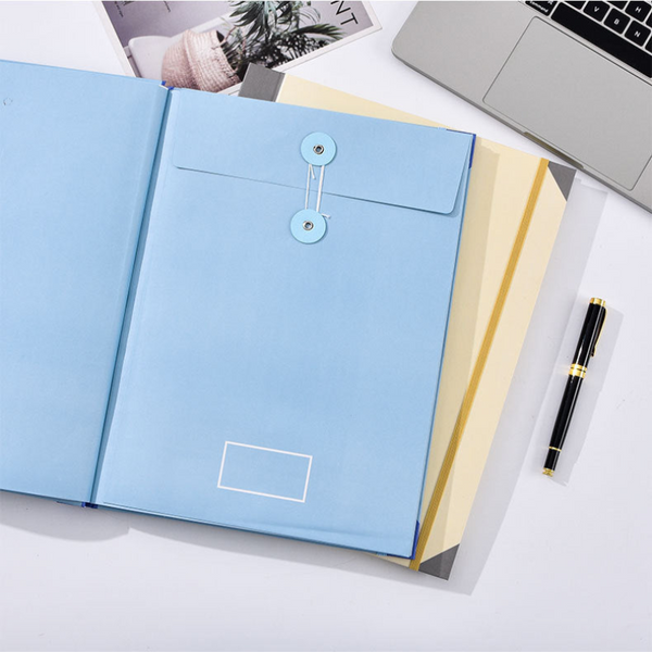 Pink Accordion File Binder With 12 Envelopes Durable Document Organiser Filing Boxes