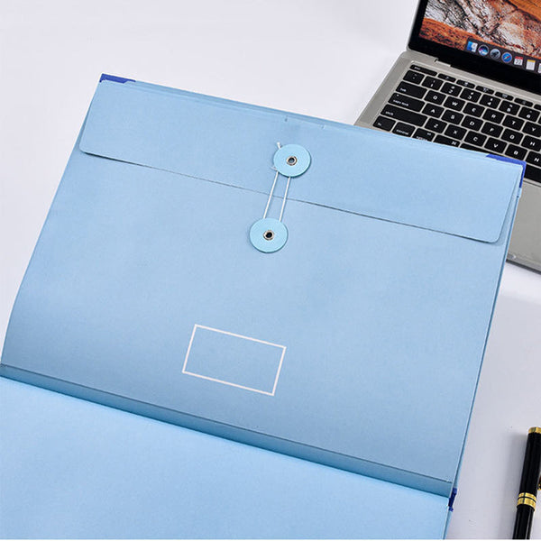 Elosung (Thick Version)Yellow Accordion File Binder With 12 Envelopes Durable Document Organizer Personal Organisers