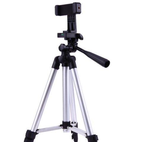 Elosung Black Aluminum Alloy Camera And Phone Tripod Lightweight Stand(Tripod + Small Live Broadcast Clip) Tripods & Monopods