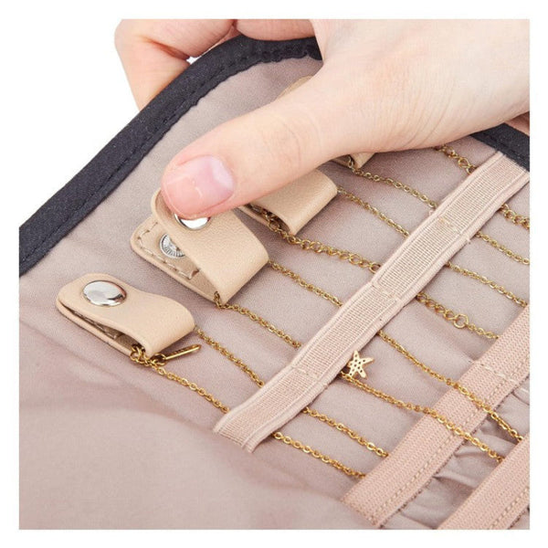 Veile Studios Portable Travel Jewelry Organiser Roll Foldable Storage Pouch Jewellery Holders & Organisers