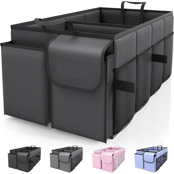 Black Large Capacity Foldable Car Trunk Storage Organizer Collapsible Backseat Box Car Organisers