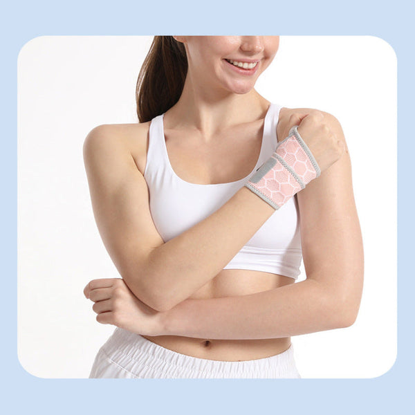 Elosung 2 Pairs Pink Breathable Sports Wrist Support Wrap Fitness Gym Wristband For Badminton & Injury Prevention Wrist & Knee Wraps