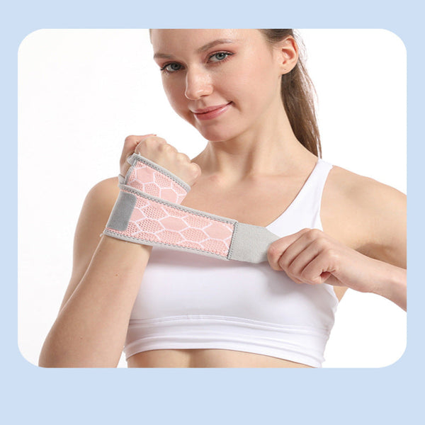 Elosung 2 Pairs Grey Breathable Sports Wrist Support Wrap Fitness Gym Wristband For Badminton & Injury Prevention Wrist & Knee Wraps