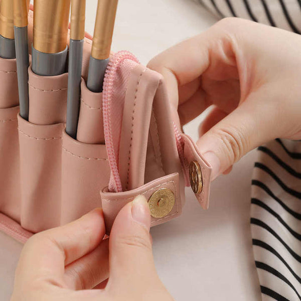 Black Shell Makeup Brush Storage Bag Makeup Bags & Cases