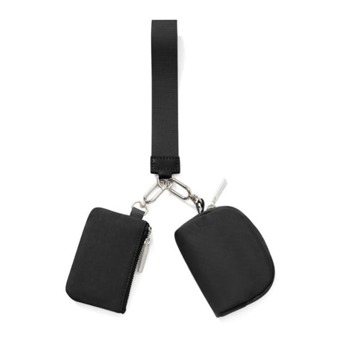 Elosung Black Ladies Wrist Bag Mini Wallet For Cards Coins And Keys Lightweight Stylish Organizer Perfect Daily Use Wallets