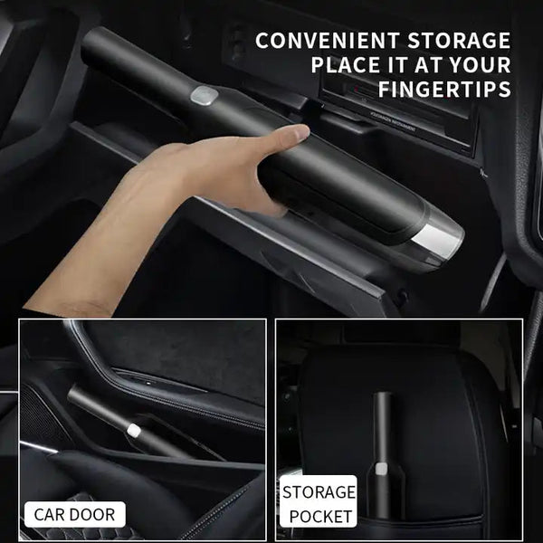 Wireless Handheld Car Vacuum Cleaner 8000Pa Suction Usb Rechargeable Wet & Dry Use Lightweight With Washable Filter 40 Minute Runtime Multi Functional