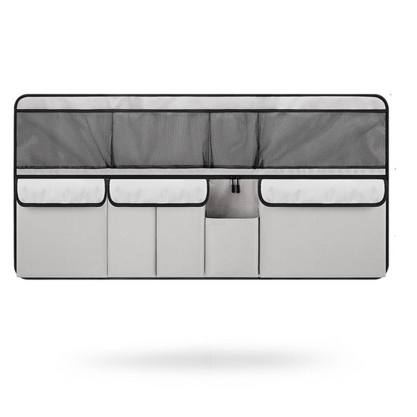 Grey Car Trunk Storage Bag Large Capacity Oxford Cloth Organizer Hanging Closet Storage