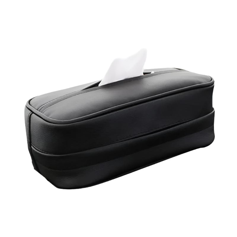 Black Pu Leather Car Tissue Box Holder Tissue Box Covers