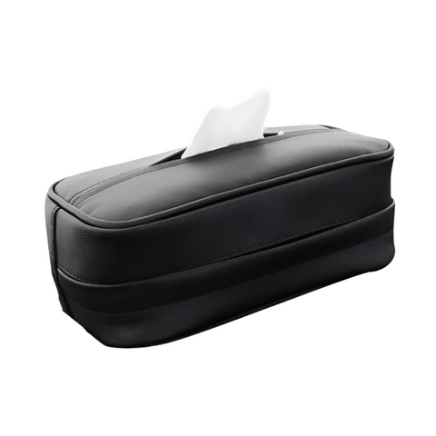 Black Pu Leather Car Tissue Box Holder Tissue Box Covers