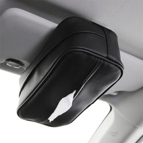 Black Pu Leather Car Tissue Box Holder Tissue Box Covers
