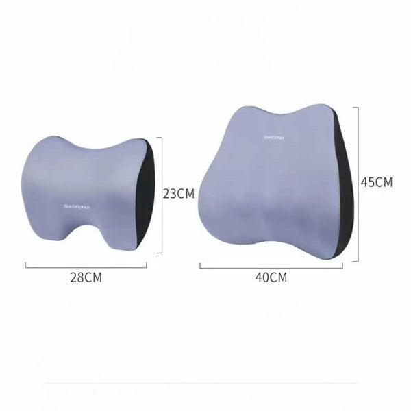 Elosung Coffee Memory Foam Car Seat Neck And Lumbar Support Set Ergonomic Cushion For Office Home Driving Seat & Posture Cushions