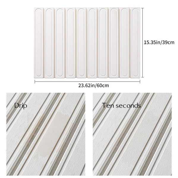 Elosung Light Gray Square Engraved Inner Frame Foldable Diatomaceous Earth Drying Mat Super Absorbent Fast Non Slip Kitchen Countertop Kitchen Bench M