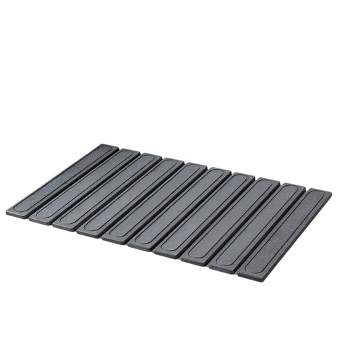 Elosung Dark Gray Square Engraved Inner Frame Foldable Diatomaceous Earth Drying Mat Super Absorbent Fast Non Slip Kitchen Countertop Kitchen Bench Ma