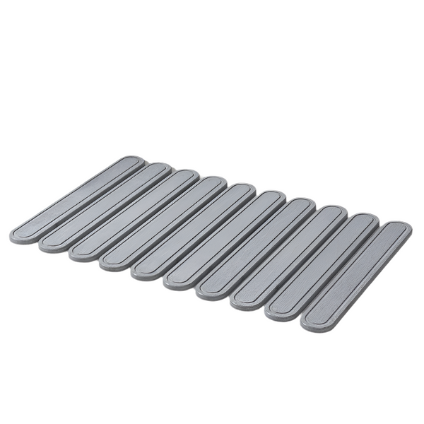 Elosung Light Gray Oval Shaped Engraved Inner Frame Foldable Diatomaceous Earth Drying Mat Super Absorbent Fast Non Slip Kitchen Countertop Kitchen Be