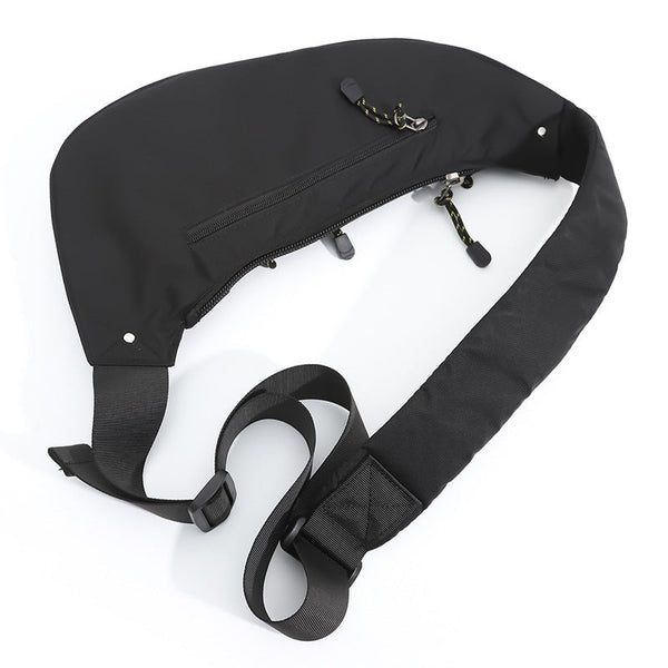 Elosung Black And Green Men's Chest Bag Multi Functional Waterproof Crossbody Sling For Outdoor Sports Bags