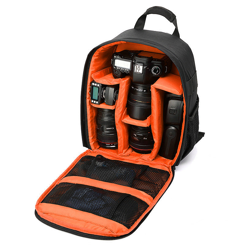 Elosung Orange Lining Water Resistant Dslr Camera Backpack With Tripod Holder Lightweight And Spacious Photography Bag For Outdoor Use(Camera Accessor