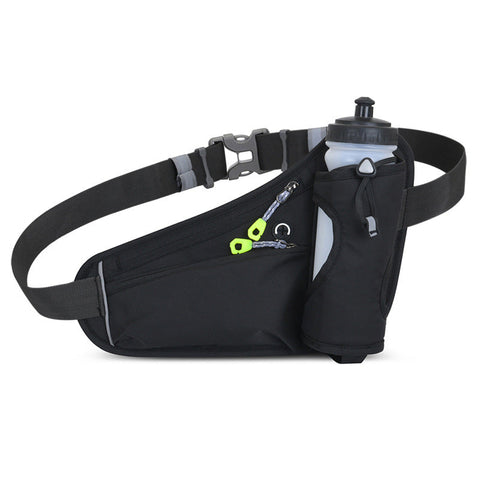 Elosung Black Hydration Running Waist Pack Waterproof Lightweight Sports Belt With (Water Bottles Are Filming Props Not Included) Waist Packs & Bags