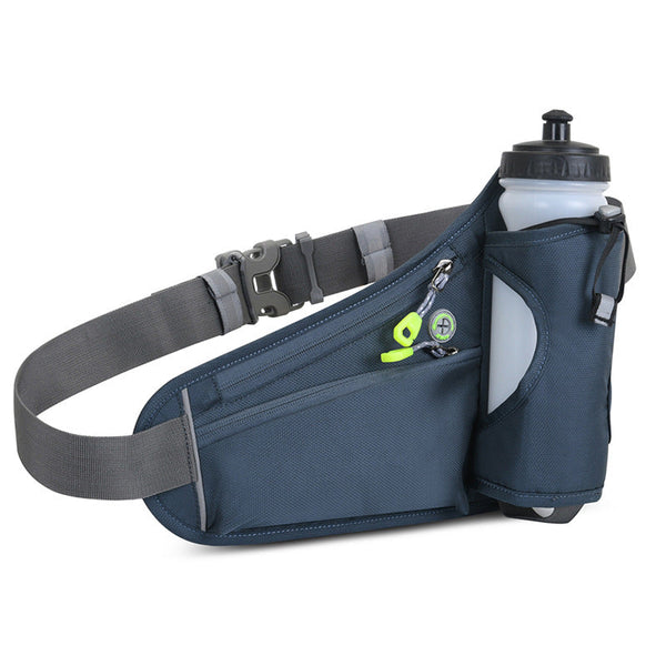 Elosung Dark Grey Hydration Running Waist Pack Waterproof Lightweight Sports Belt With (Water Bottles Are Filming Props Not Included) Waist Packs & Ba