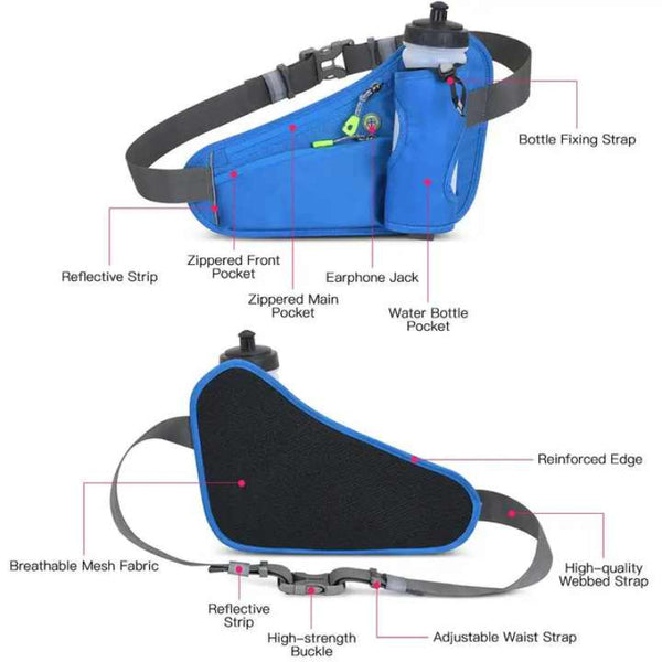 Elosung Hydration Running Waist Pack Waterproof And Lightweight Waist Packs & Bags