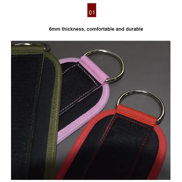 Elosung Dark Green Set (2 Ankle Straps + 3 Elastic Ropes 1 Mesh Bag) For Leg And Glute Training Eva Padded Gym Foot Wrist & Ankle Weights