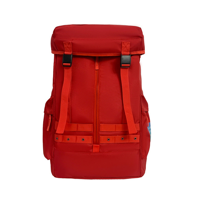 Red Trendy Street Style Backpack Large Capacity For Hiking Students & Everyday Use Women Backpacks