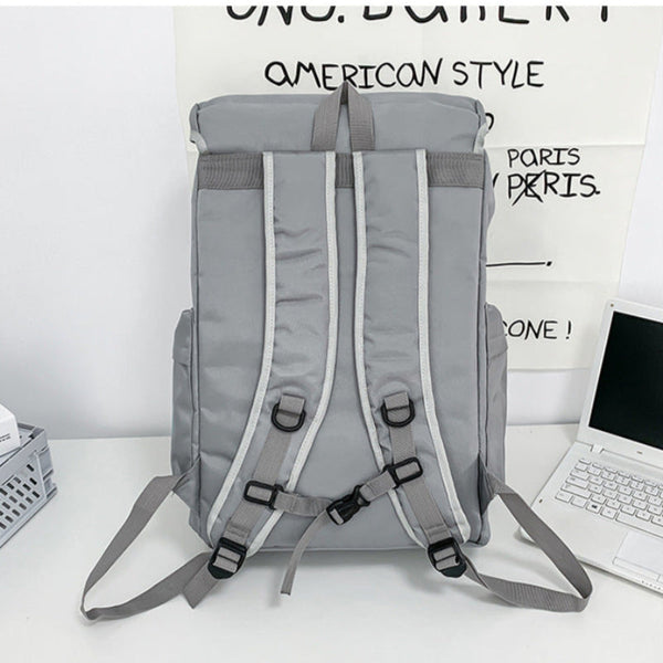 Red Trendy Street Style Backpack Large Capacity For Hiking Students & Everyday Use Women Backpacks