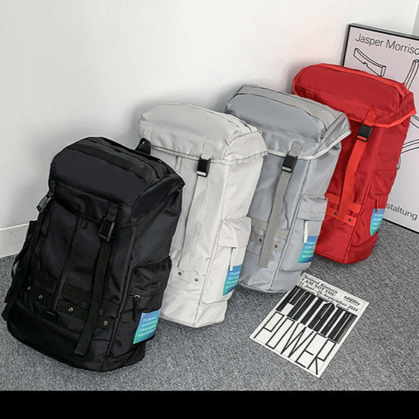 Red Trendy Street Style Backpack Large Capacity For Hiking Students & Everyday Use Women Backpacks