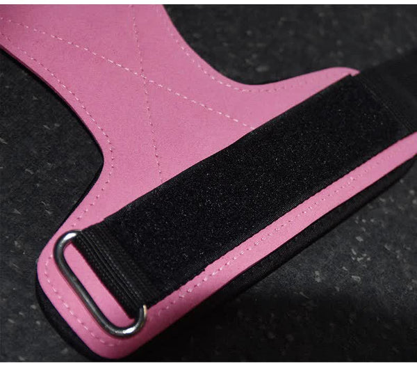 Elosung 1 Pair Brown Durable Gym Palm Guard With Ultra Fiber Leather For Heavy Lifting Wrist Support Straps Pull Ups And Deadlifts Support & Protectiv