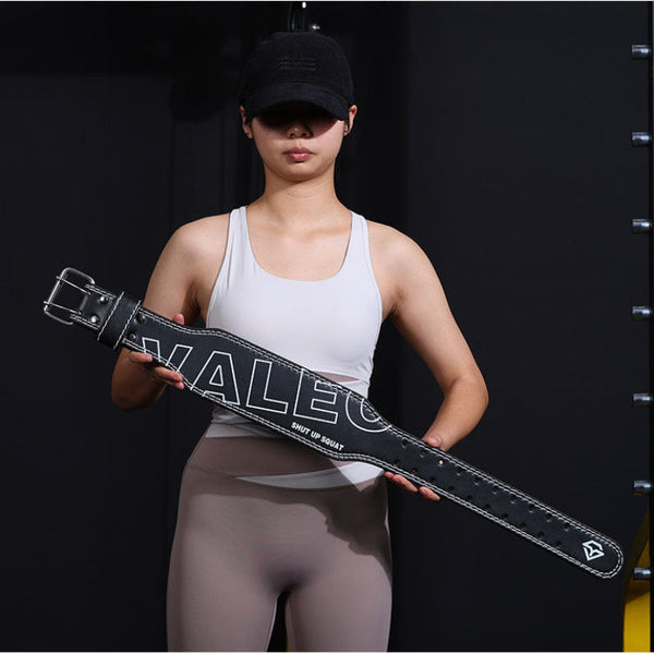 Elosung Size Black Professional Weightlifting Belt With Sponge Padding For Deep Squat And Deadlift Men Women Fitness Support Belts