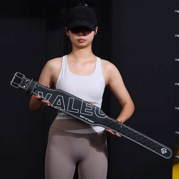 Elosung Size M Black Professional Weightlifting Belt With Sponge Padding For Deep Squat And Deadlift Men Women Fitness Support Belts