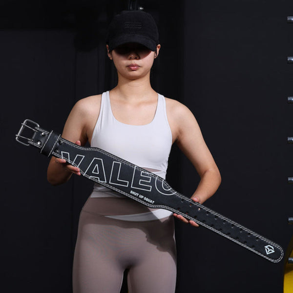 Elosung Size L Black Professional Weightlifting Belt With Sponge Padding For Deep Squat And Deadlift Men Women Fitness Support Belts