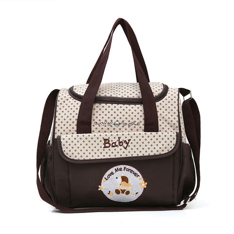 Elosung Small Coffee Fashionable Large Capacity Cartoon Bear Shoulder Crossbody Mommy Bag Stylish And Functional Diaper Women's Bags & Handbags