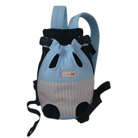 Pet Transport Elosung Size Xl Blue Gray Patchwork Pet Backpack Dog Carrier Cat Travel Bag Breathable Portable & Hands Free Four Leg Design