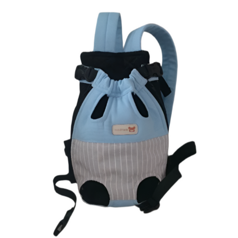 Pet Transport Elosung Size Xxl Blue Gray Patchwork Pet Backpack Dog Carrier Cat Travel Bag Breathable Portable & Hands Free Four Leg Design
