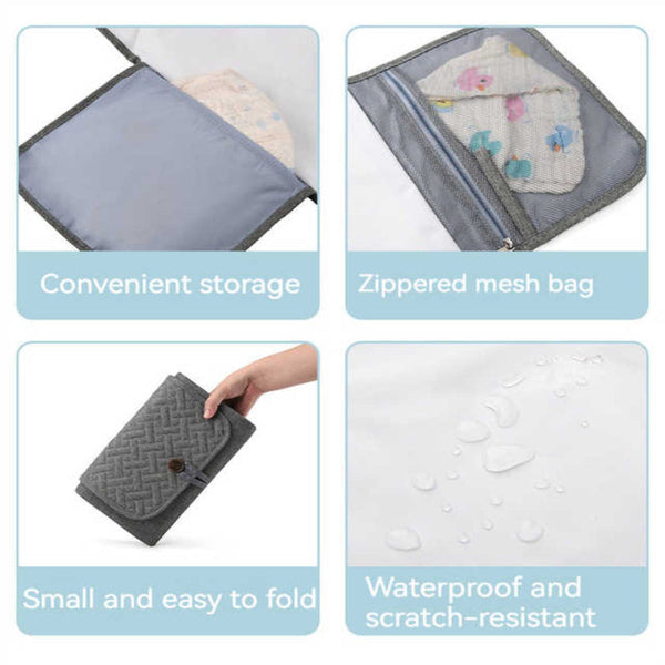 Elosung Little One Changing Mat Waterproof Foldable Compact Diaper Pad For Travel Change Mats & Covers