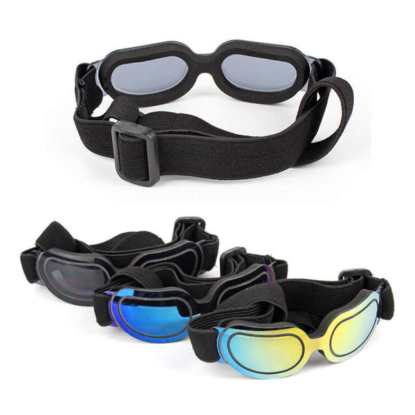 Black Lenses Pet Sunglasses For Dogs And Cats Uv Protection Adjustable Strap Anti Wind Fog Goggles Dog Clothing & Shoes