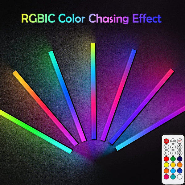 2 Pcs Rgb Led Gaming Light Bar Dual Color Temperature & Adjustable Effects Usb Powered Backlight For Monitors Remote Button Control 30Cm Lightweight D