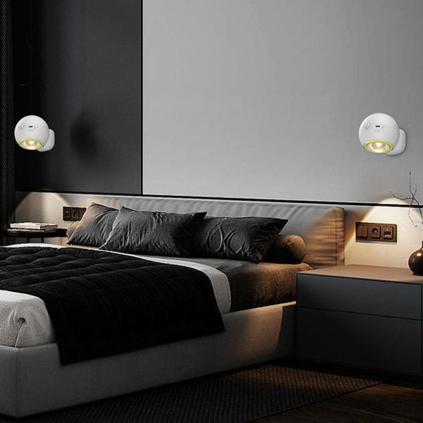 Elosung 2 Pcs White Rechargeable Magnetic Usb Table Lamp & Wall Light 3000K/4000K/6000K Brightness With Anti Glare Design Lamps