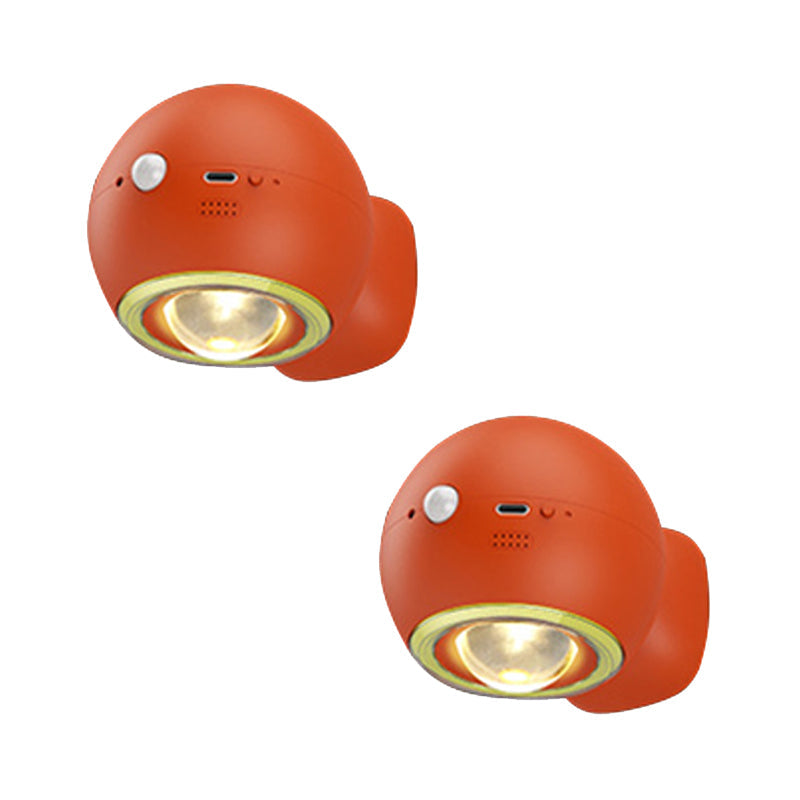 Elosung 2 Pcs Orange Rechargeable Magnetic Usb Table Lamp & Wall Light 3000K/4000K/6000K Brightness With Anti Glare Design Lamps