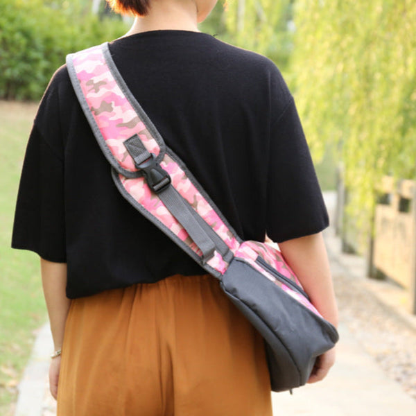 Elosung Pink Lightweight Single Shoulder Pet Sling Bag Stylish Durable Oxford Fabric Carrier Pet Transport