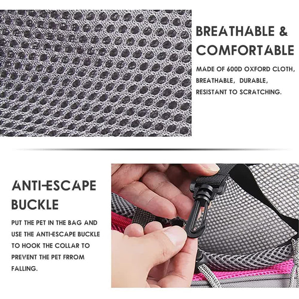 Elosung Blue Dog Pattern Lightweight Single Shoulder Pet Sling Bag Stylish Durable Oxford Fabric Carrier Pet Transport