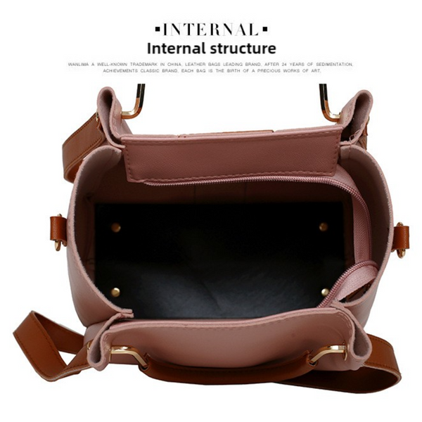 Elosung Black Elegant 4 Piece Women's Handbag Set Stylish Pu Leather Tote Shoulder Bag Clutch And Wallet For Every Occasion Women Backpacks