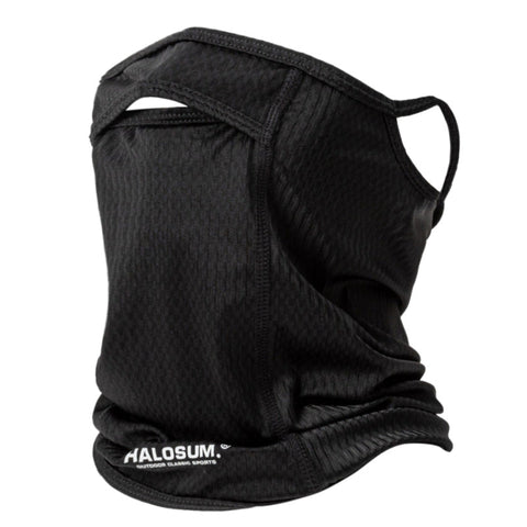 Elosung 2 Pcs Black Uv Protection Breathable Cycling Face Mask With Ear Hooks Summer Ice Silk Neck Gaiter For Men Women Face Masks