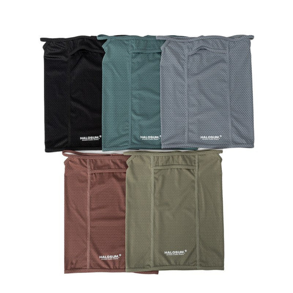 Elosung 2 Pcs Black Uv Protection Breathable Cycling Face Mask With Ear Hooks Summer Ice Silk Neck Gaiter For Men Women Face Masks