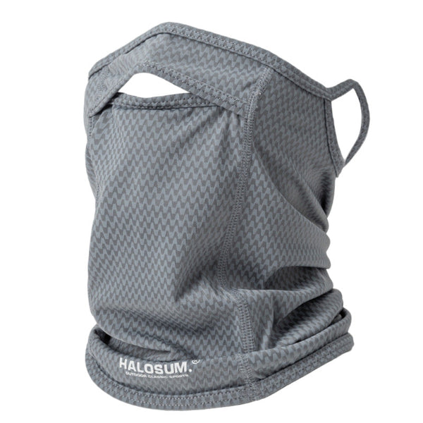 Elosung 2 Pcs Grey Uv Protection Breathable Cycling Face Mask With Ear Hooks Summer Ice Silk Neck Gaiter For Men And Women Face Masks